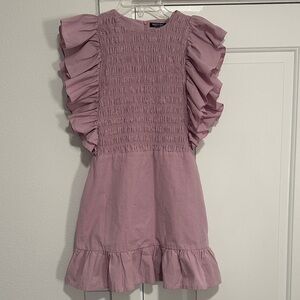 Ruffled Light Purple Dress